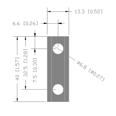 41-320-0 MODULAR SOLUTIONS PROFILE FASTNER<br>40MM LONG ROLL IN T-SLOT BAR